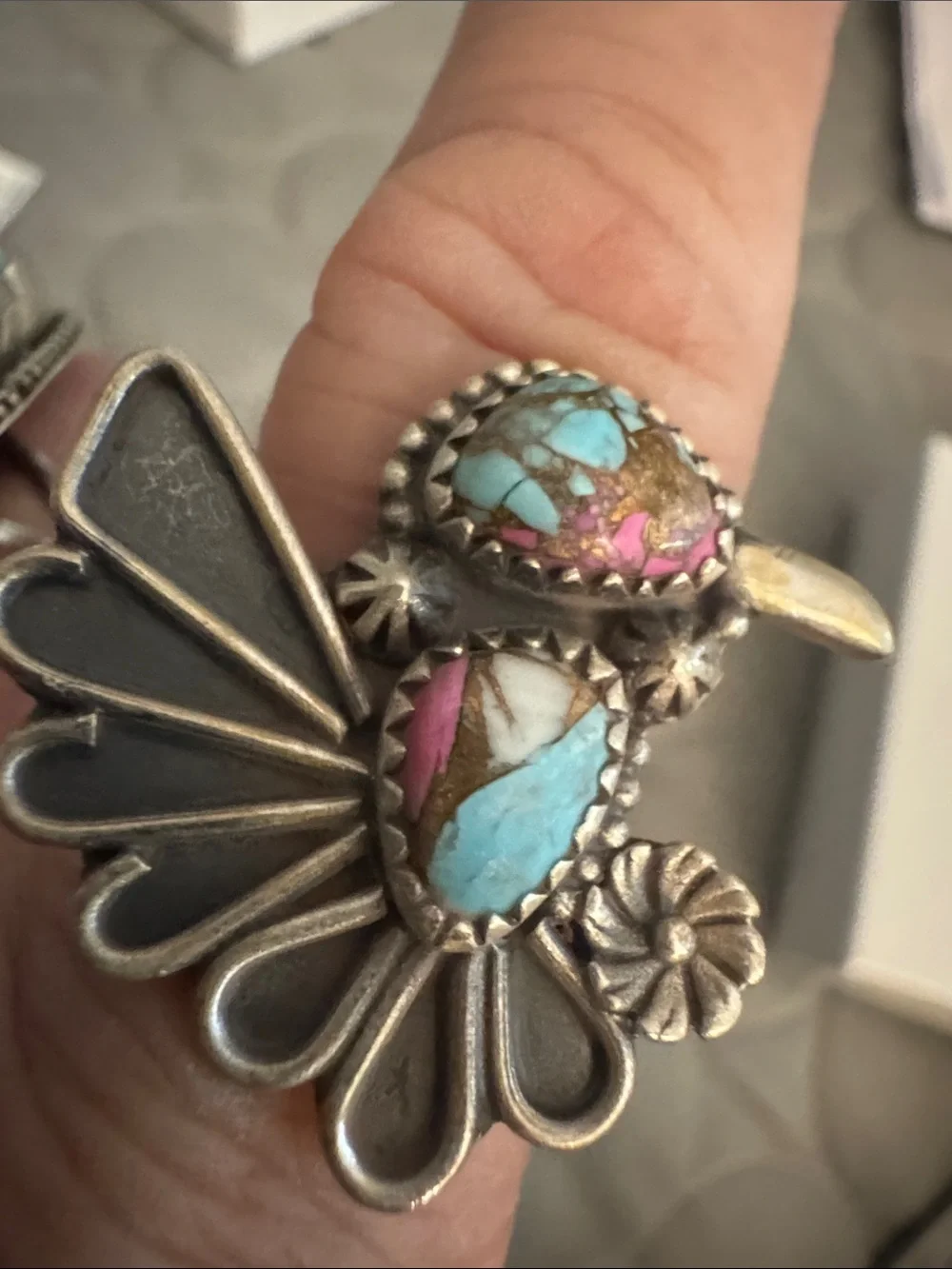 Southwestern silver tone